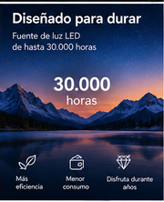 Fuente de luz LED con hasta 30000 horas de vida útil